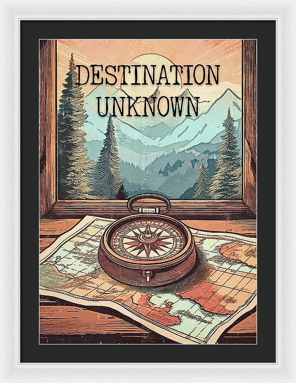 Traveler Destination Unknown - Framed Print