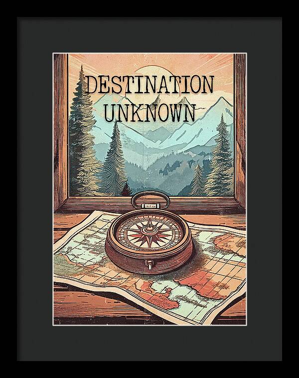 Traveler Destination Unknown - Framed Print