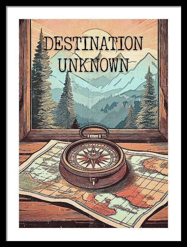 Traveler Destination Unknown - Framed Print