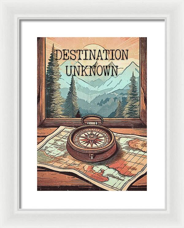 Traveler Destination Unknown - Framed Print