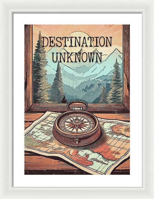 Traveler Destination Unknown - Framed Print