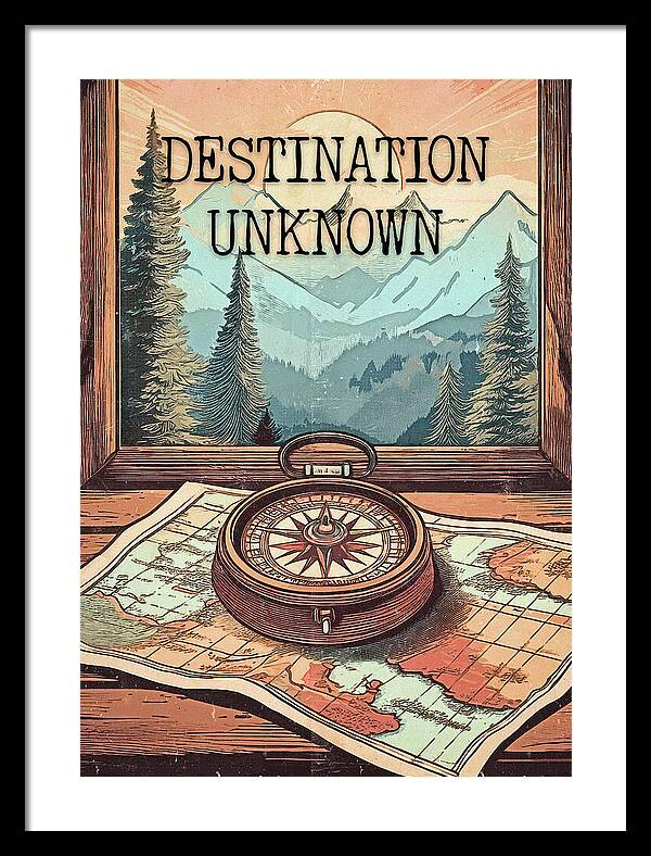 Traveler Destination Unknown - Framed Print