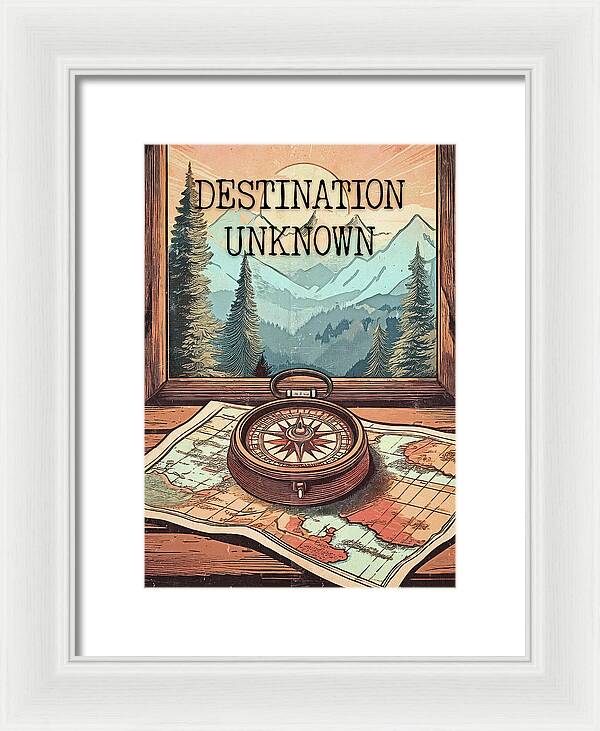 Traveler Destination Unknown - Framed Print