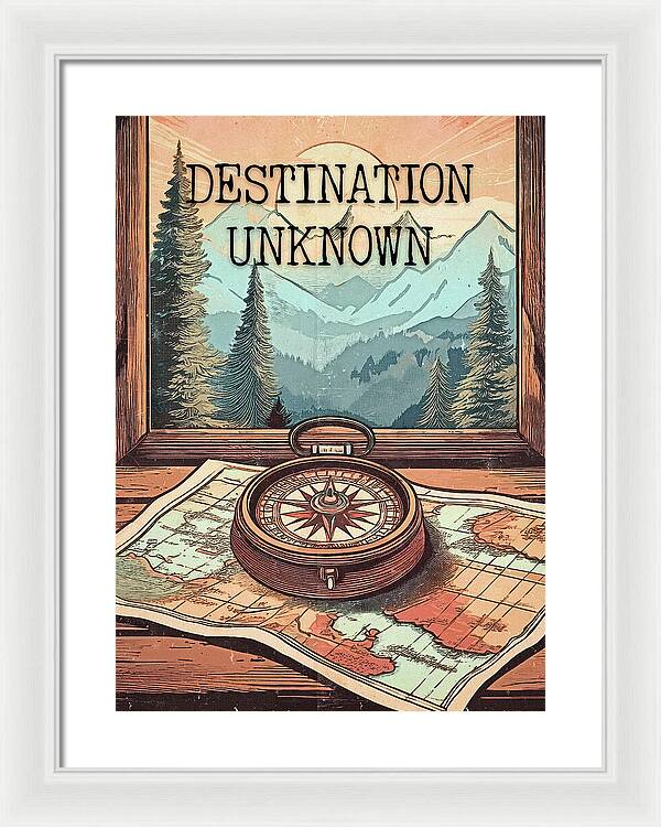 Traveler Destination Unknown - Framed Print