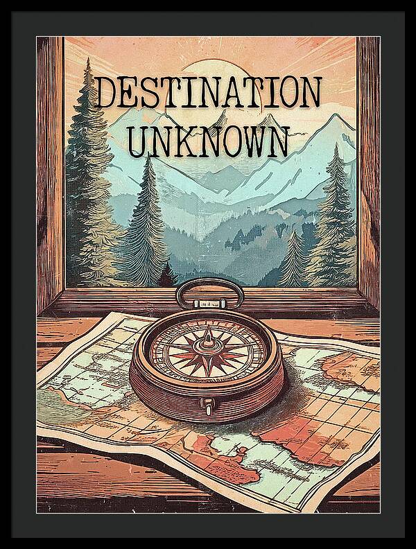 Traveler Destination Unknown - Framed Print