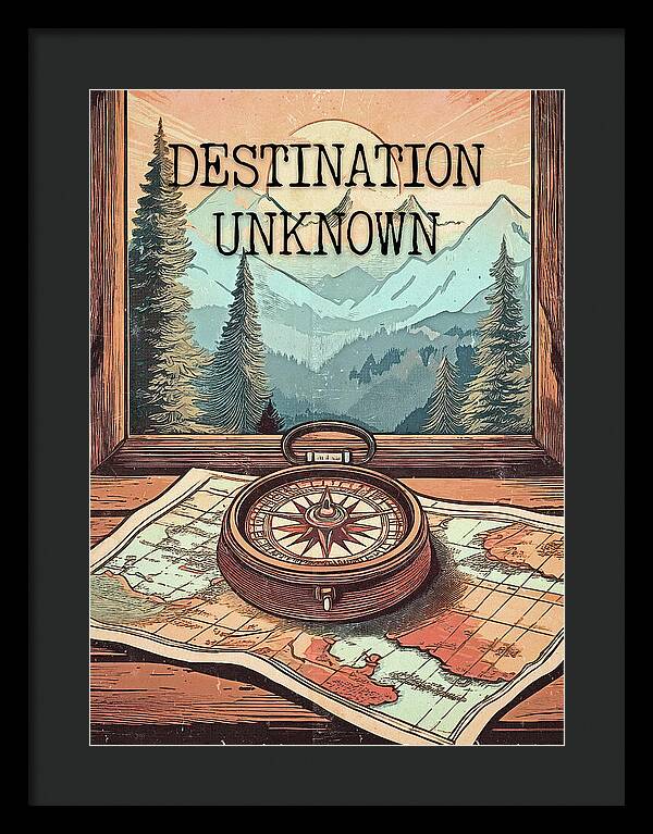 Traveler Destination Unknown - Framed Print