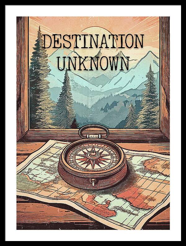 Traveler Destination Unknown - Framed Print