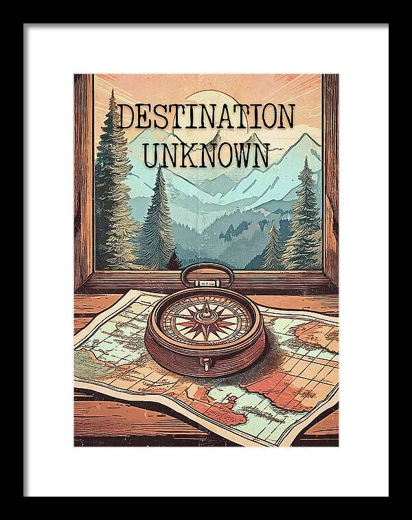 Traveler Destination Unknown - Framed Print