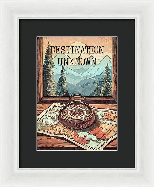 Traveler Destination Unknown - Framed Print