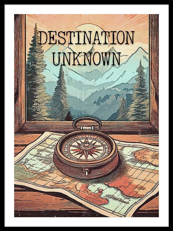 Traveler Destination Unknown - Framed Print