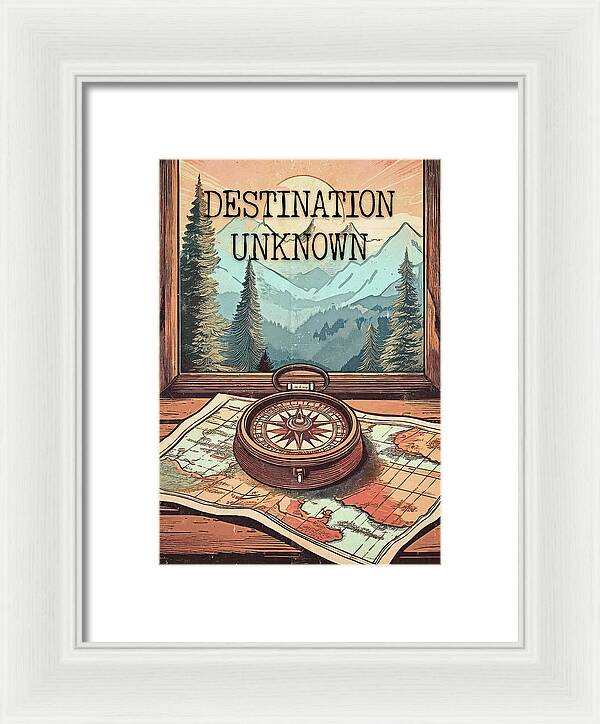 Traveler Destination Unknown - Framed Print