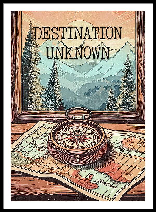 Traveler Destination Unknown - Framed Print