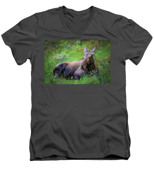 Wild Moose Canadian Rockies - Men's V-Neck T-Shirt