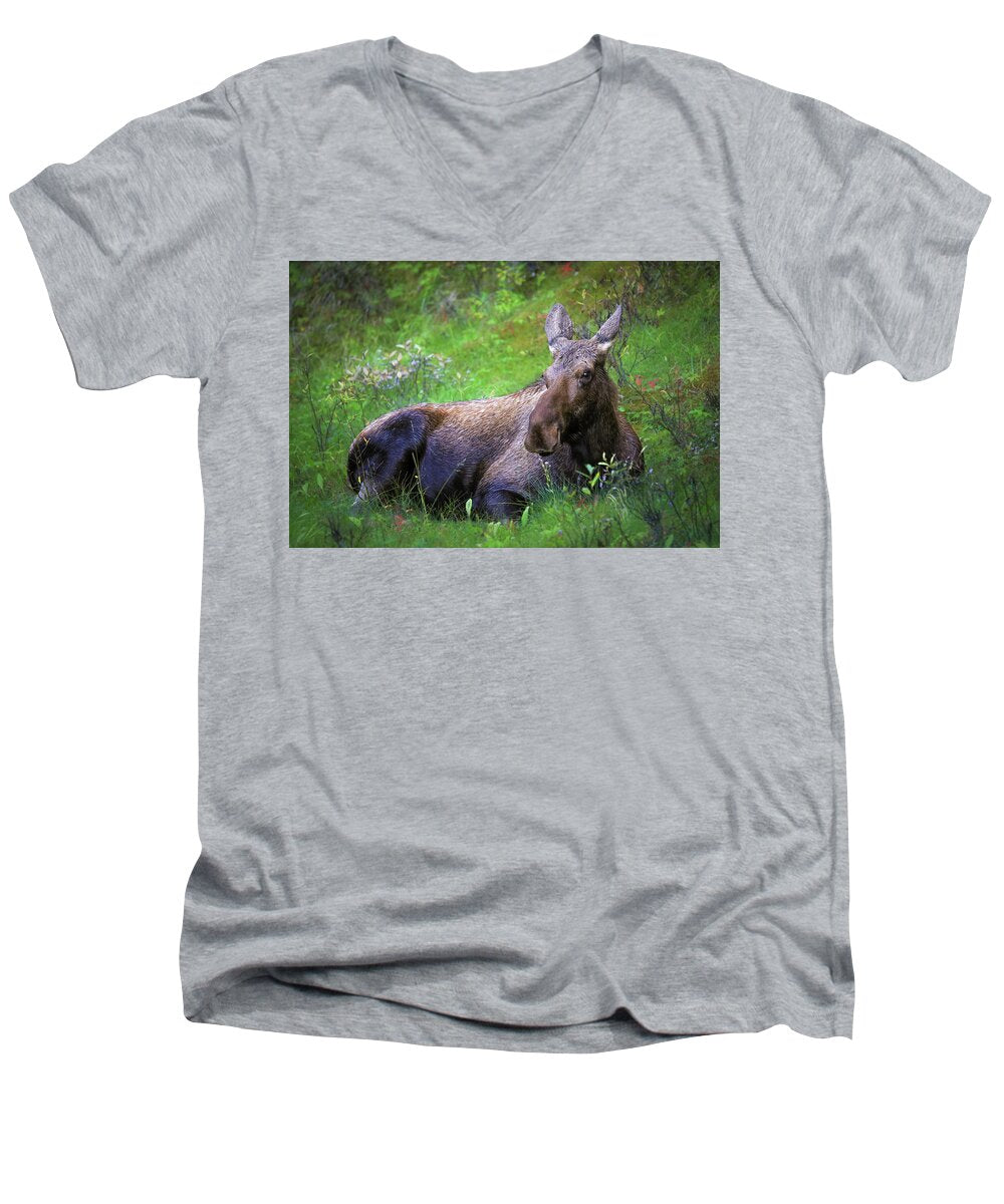 Wild Moose Canadian Rockies - Men's V-Neck T-Shirt