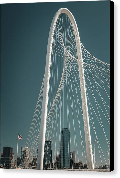 Cinematic Margaret Hunt Hill Bridge Dallas - Canvas Print