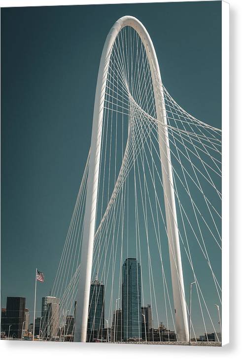 Cinematic Margaret Hunt Hill Bridge Dallas - Canvas Print