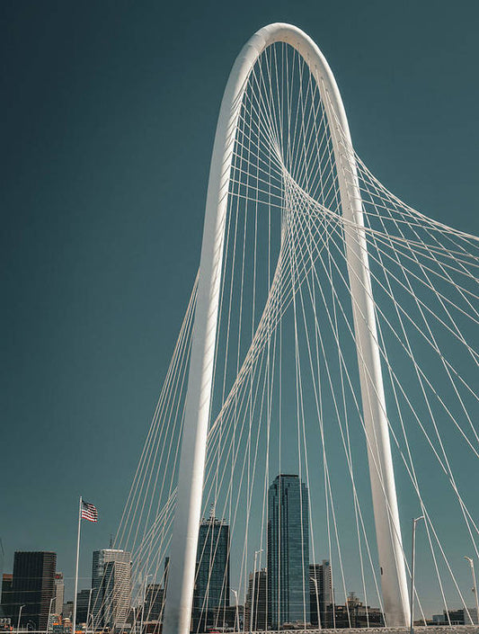 Cinematic Margaret Hunt Hill Bridge Dallas - Art Print