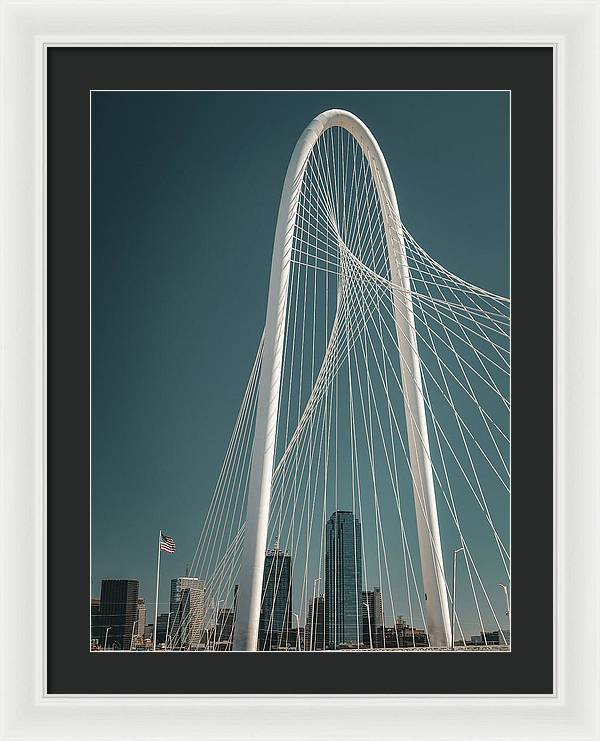 Cinematic Margaret Hunt Hill Bridge Dallas - Framed Print