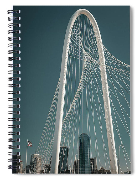 Cinematic Margaret Hunt Hill Bridge Dallas - Spiral Notebook