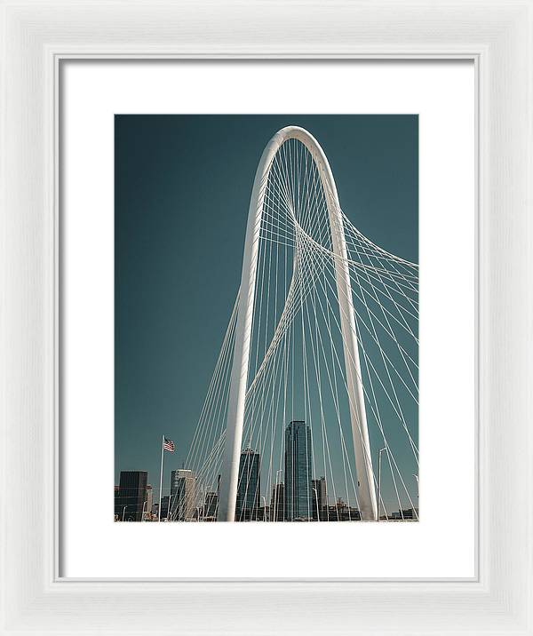 Cinematic Margaret Hunt Hill Bridge Dallas - Framed Print