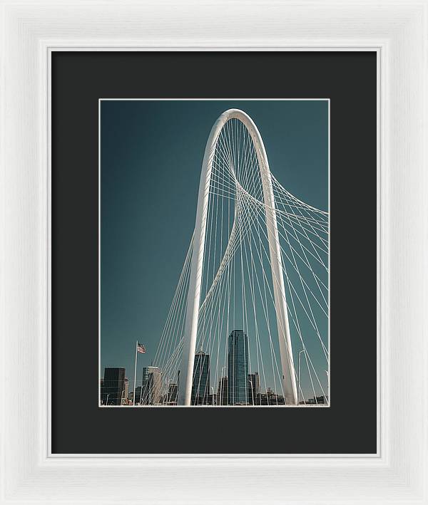 Cinematic Margaret Hunt Hill Bridge Dallas - Framed Print