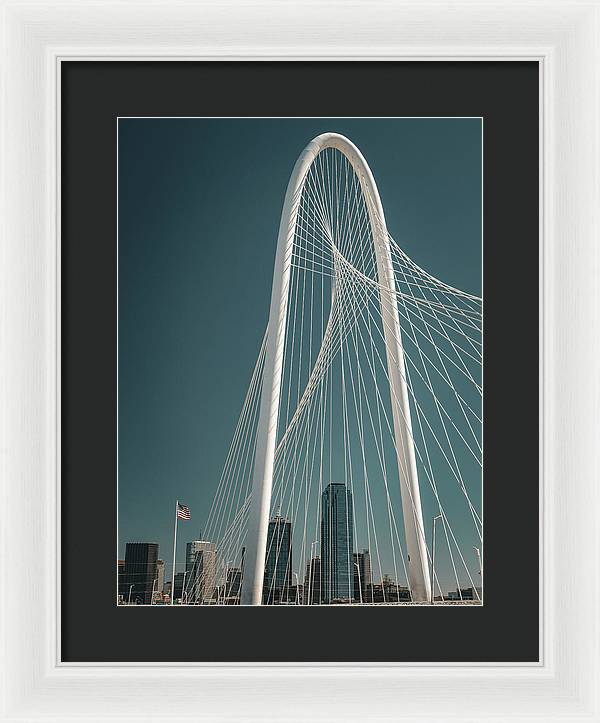 Cinematic Margaret Hunt Hill Bridge Dallas - Framed Print