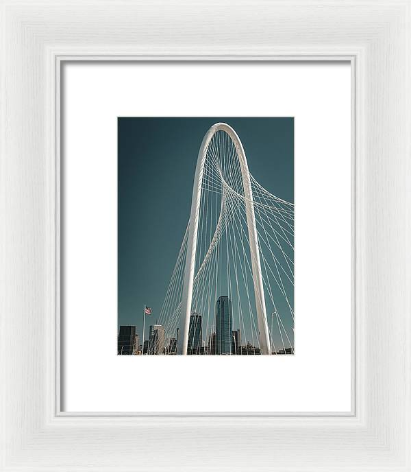 Cinematic Margaret Hunt Hill Bridge Dallas - Framed Print