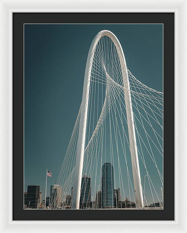 Cinematic Margaret Hunt Hill Bridge Dallas - Framed Print