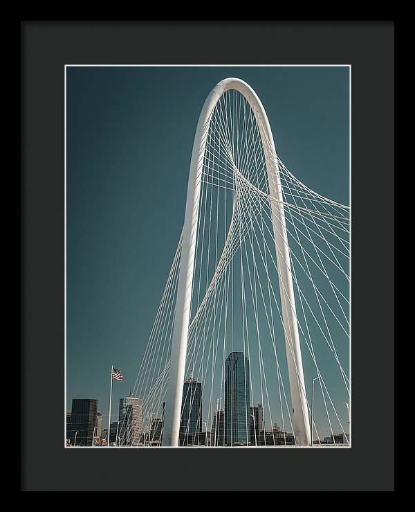 Cinematic Margaret Hunt Hill Bridge Dallas - Framed Print