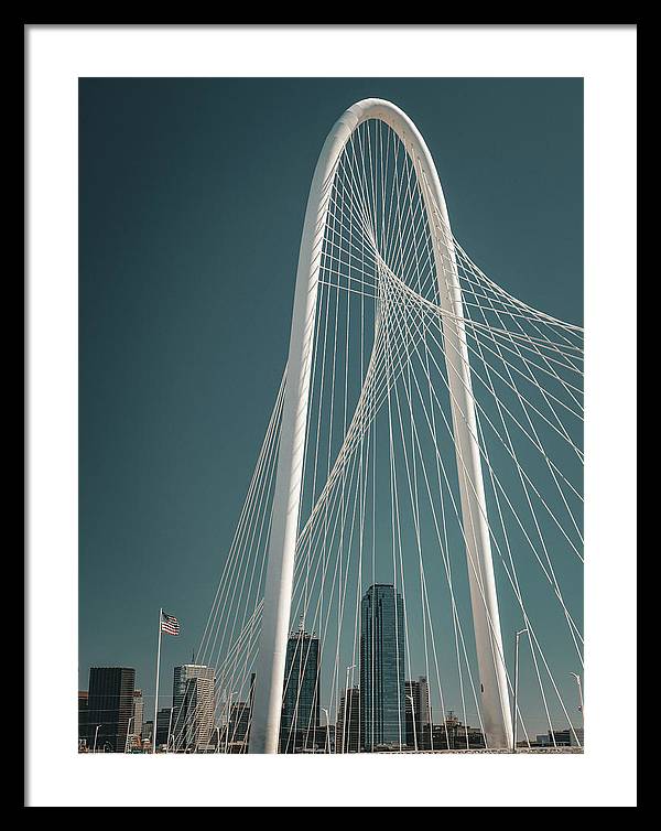 Cinematic Margaret Hunt Hill Bridge Dallas - Framed Print