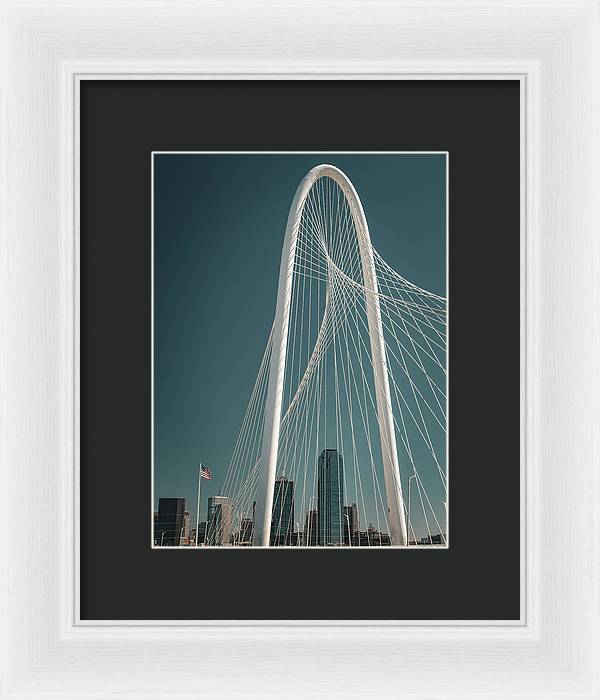 Cinematic Margaret Hunt Hill Bridge Dallas - Framed Print