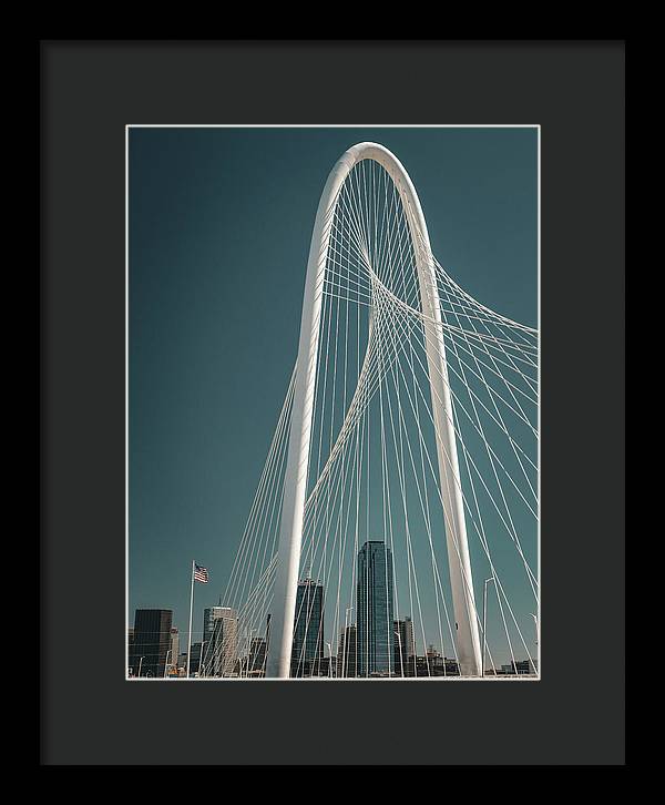 Cinematic Margaret Hunt Hill Bridge Dallas - Framed Print