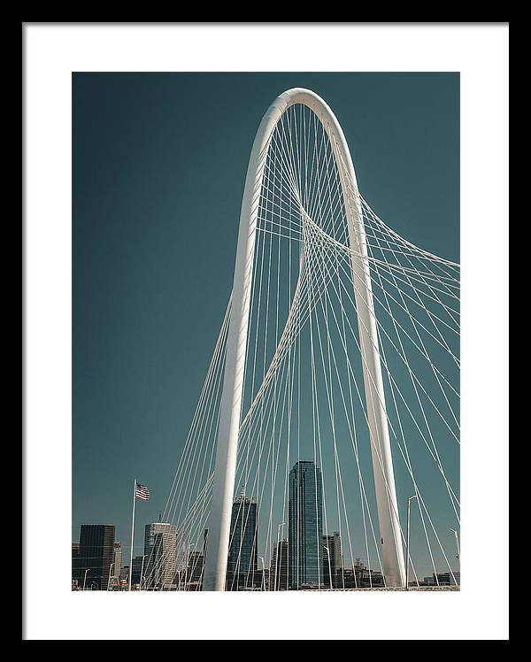 Cinematic Margaret Hunt Hill Bridge Dallas - Framed Print