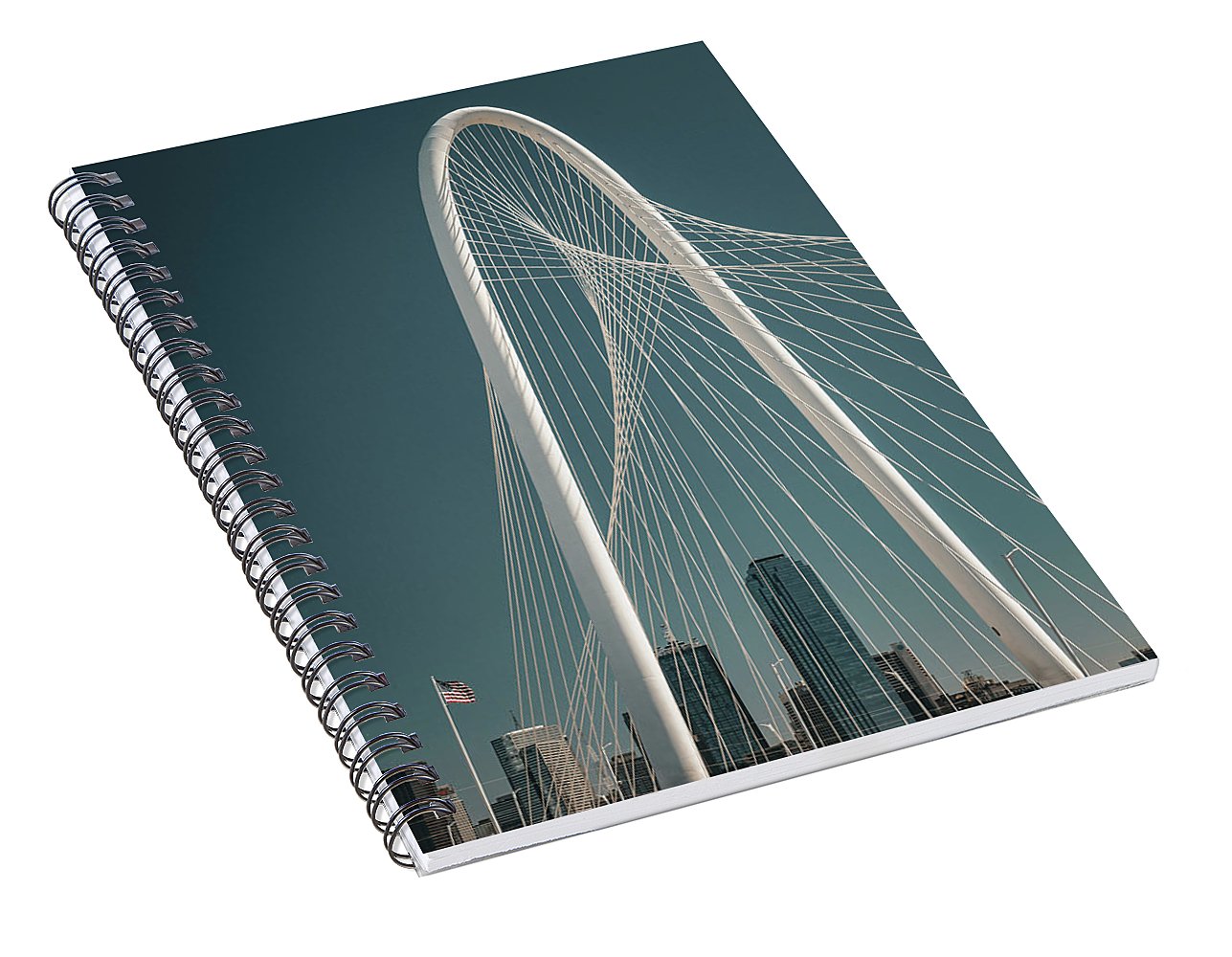 Cinematic Margaret Hunt Hill Bridge Dallas - Spiral Notebook