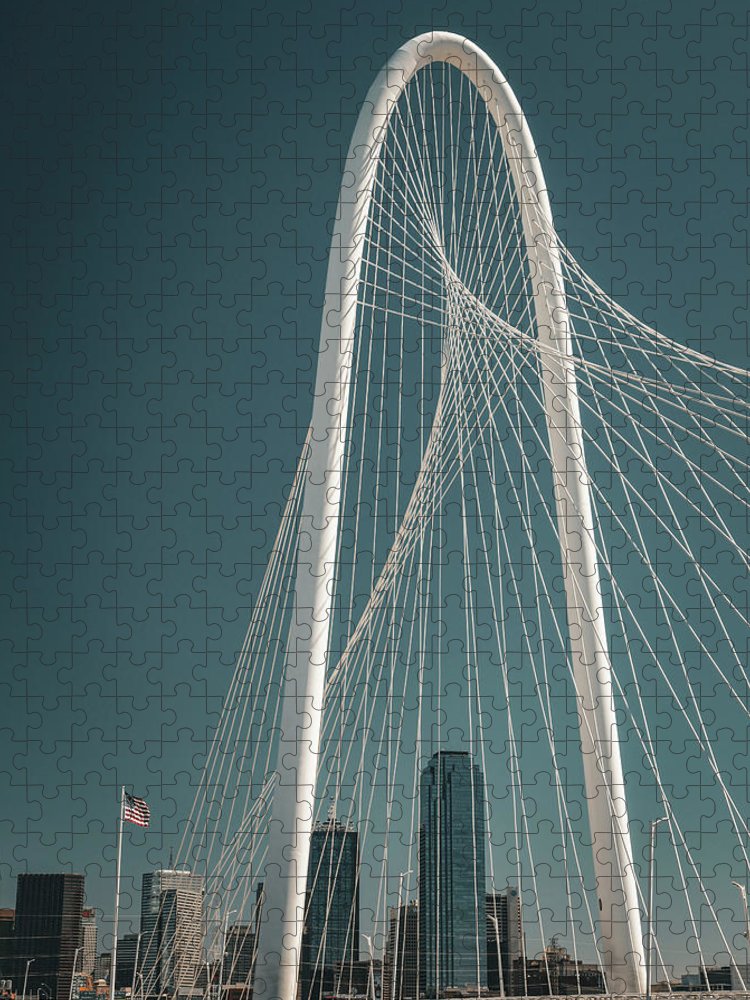 Cinematic Margaret Hunt Hill Bridge Dallas - Puzzle