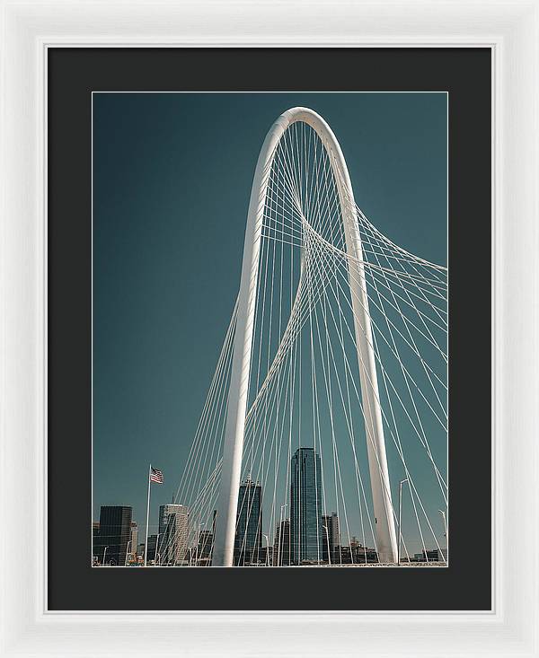 Cinematic Margaret Hunt Hill Bridge Dallas - Framed Print