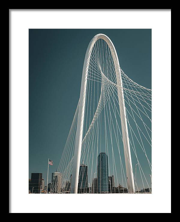 Cinematic Margaret Hunt Hill Bridge Dallas - Framed Print