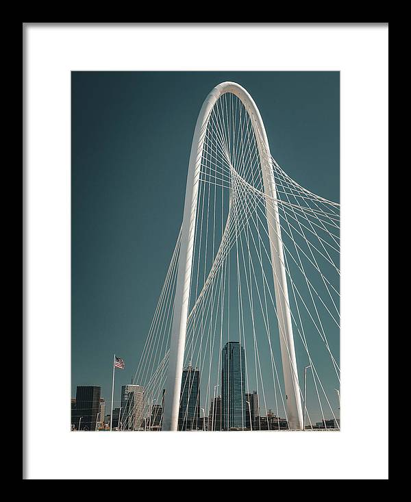 Cinematic Margaret Hunt Hill Bridge Dallas - Framed Print