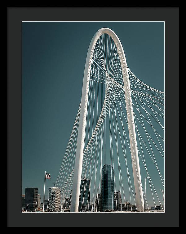 Cinematic Margaret Hunt Hill Bridge Dallas - Framed Print