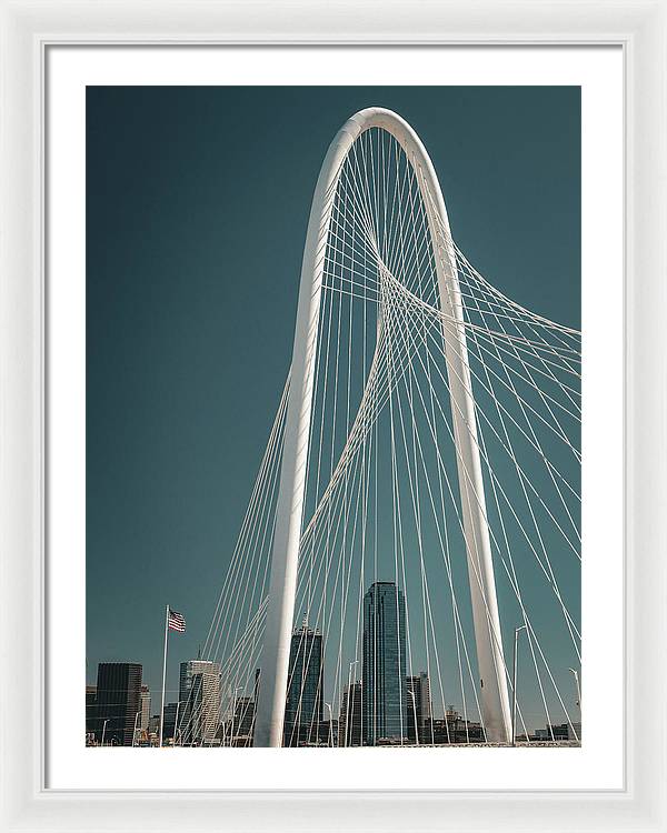 Cinematic Margaret Hunt Hill Bridge Dallas - Framed Print