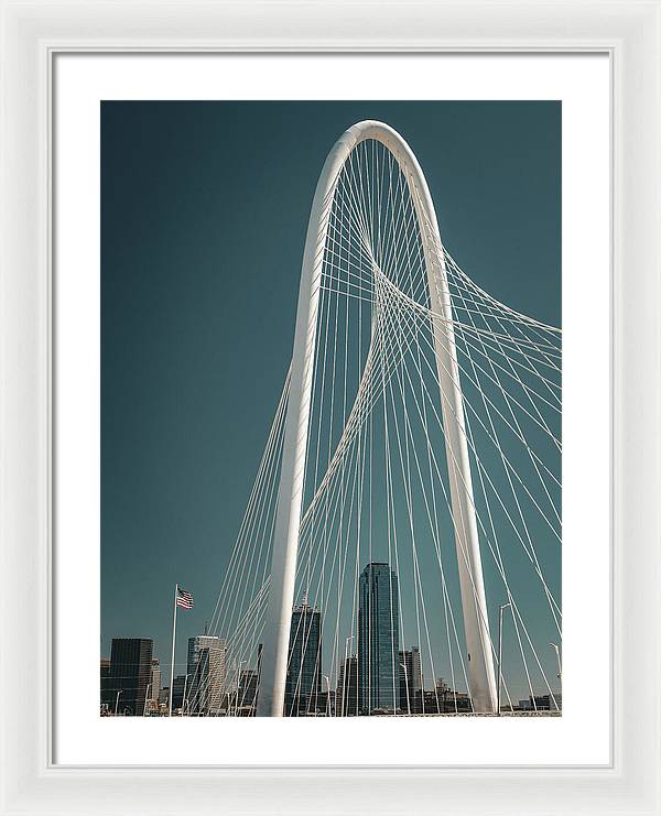 Cinematic Margaret Hunt Hill Bridge Dallas - Framed Print