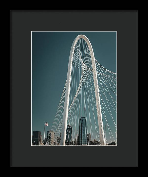 Cinematic Margaret Hunt Hill Bridge Dallas - Framed Print