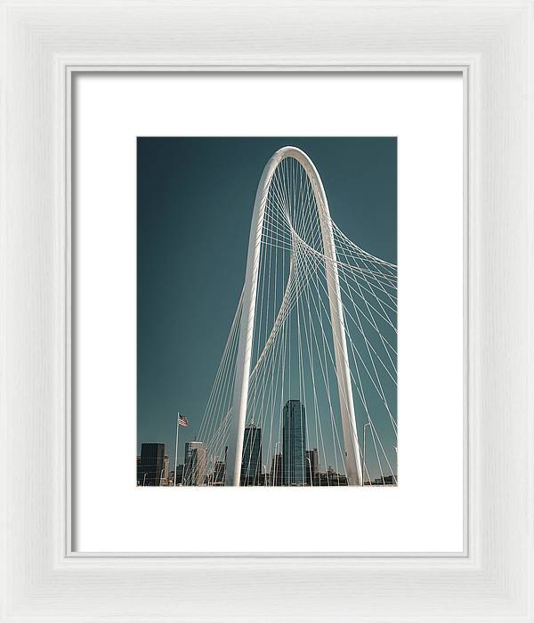 Cinematic Margaret Hunt Hill Bridge Dallas - Framed Print