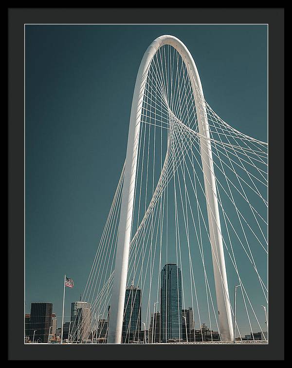 Cinematic Margaret Hunt Hill Bridge Dallas - Framed Print