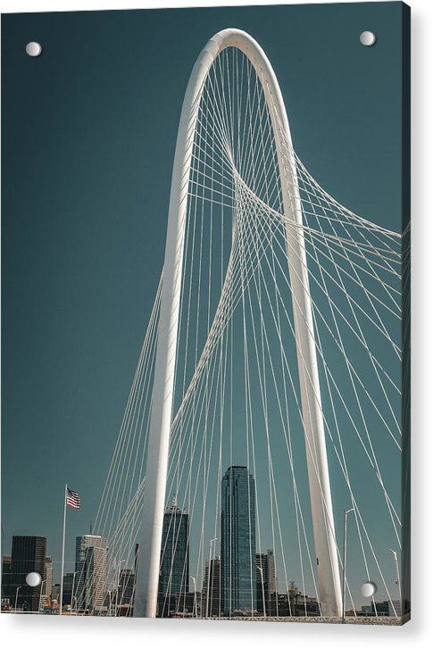 Cinematic Margaret Hunt Hill Bridge Dallas - Acrylic Print