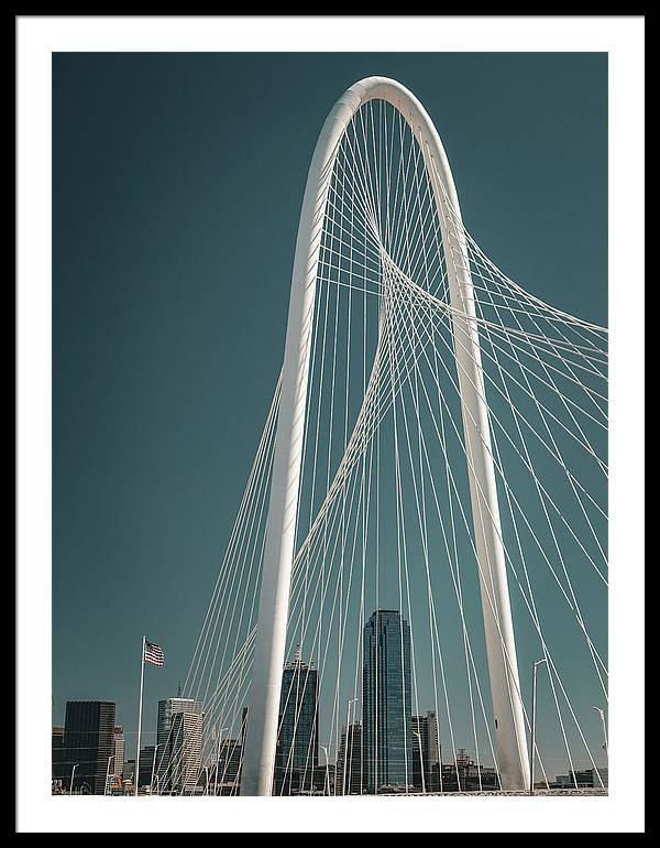 Cinematic Margaret Hunt Hill Bridge Dallas - Framed Print