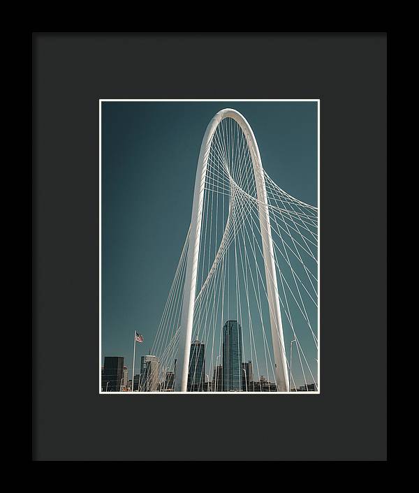 Cinematic Margaret Hunt Hill Bridge Dallas - Framed Print