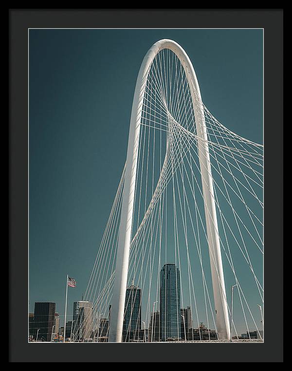 Cinematic Margaret Hunt Hill Bridge Dallas - Framed Print