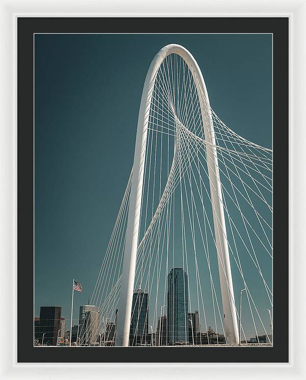 Cinematic Margaret Hunt Hill Bridge Dallas - Framed Print