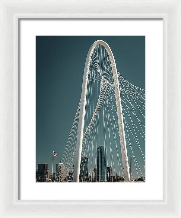 Cinematic Margaret Hunt Hill Bridge Dallas - Framed Print